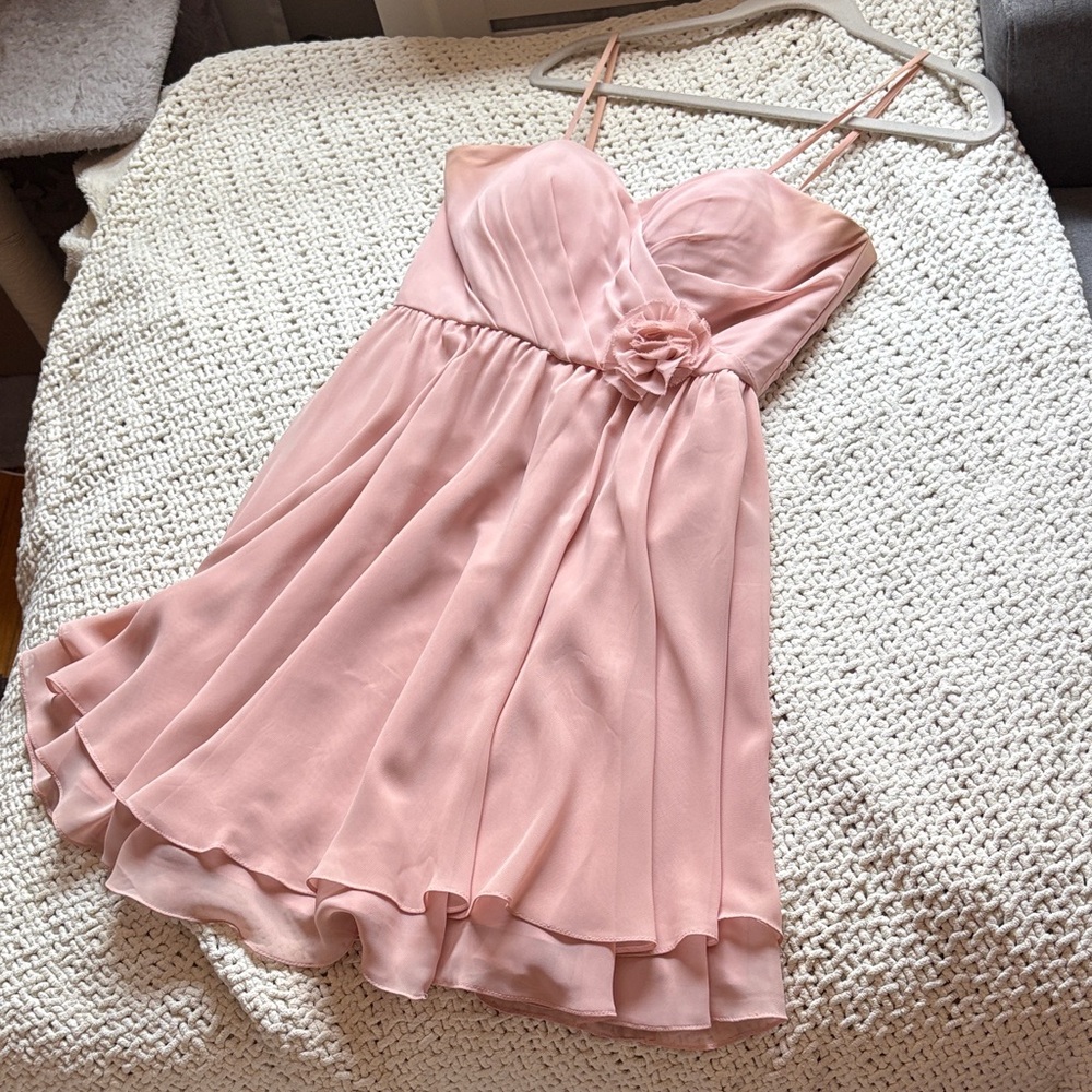Blush Pink Flowy Dress with Straps